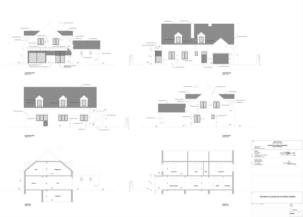 PU-04 Elevations et coupes de l